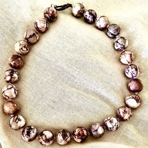 Natural Petrified Wooden Opal necklace